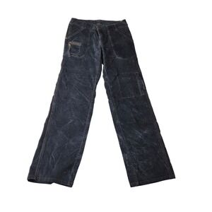 Athleta Dark Wash Corduroy Cargo Pants Women's Size 6 Zip Pockets Utility